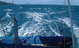 Ocelot's 10 knot wake off the Australian coast