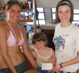 Amanda, Abby & Eliza cooking together