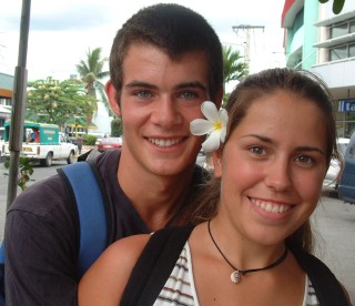 Adam and Amanda in Nadi, Fiji, Dec 2004