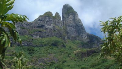 The peak on Bora Bora was an everchanging glory above us.