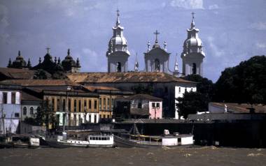 Belem cathedral, from Para/Amazon River, Belem, Brazil