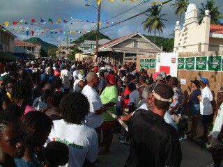 Hillsborough's main street thronging with people for Regatta week