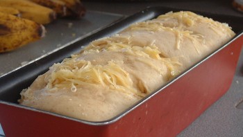 Amanda's cheesebread ready for the oven