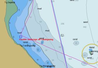 Coastal anchorage and approaches