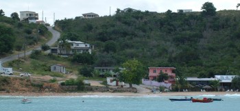 The view from our Crocus Bay anchorage