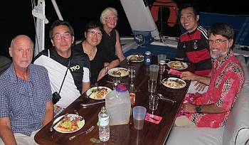 Dinner with Villa G, Victor, & his parents on Ocelot