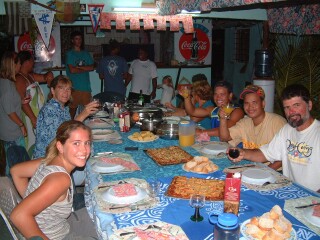 A delightful pot-luck feast at Mama's open air restaurant