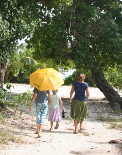 The backstreet is a path by the sea