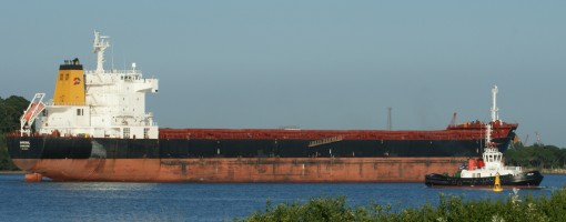 Freighter Imperial Dubrovnik enters Richards Bay, South Africa