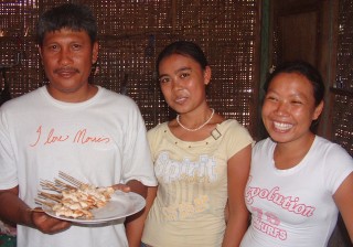 The crew at Gili Air Simple - Karol is on the right