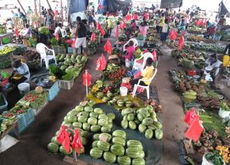 Gizo fresh market, under old shelter