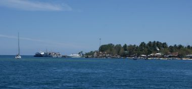 Anchored off Havelock Main port, near the reef