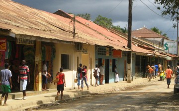 Downtown Hellville, Madagascar, near supermarket
