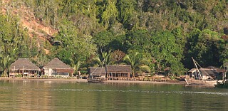 The chief's home and village dhows, Honey River