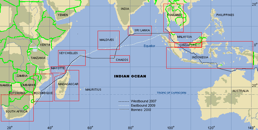 Indian Ocean - click on the map to go to that page