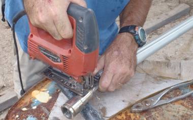 Cutting the Norseman fitting off the headstay & ruining a blade