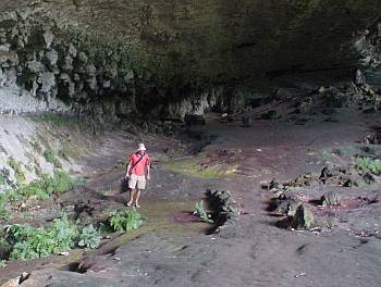 Jon explores the ancient Trader's Cave, Niah Caves