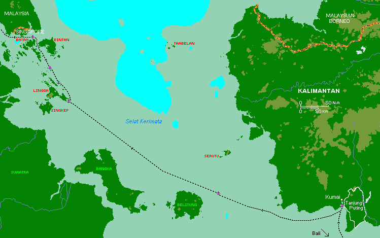 Our track through NW Indonesia to Singapore & Malaysia