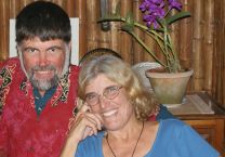 Jon & Sue at a friend's home in the Himalaya