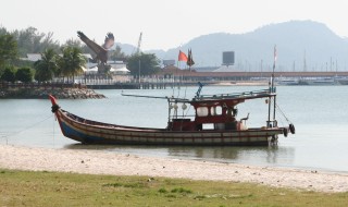 Fishing boat off Kuah ferry terminal