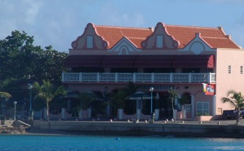 Shore diving in Bonaire sometimes means an easy step off the sidewalks of town.