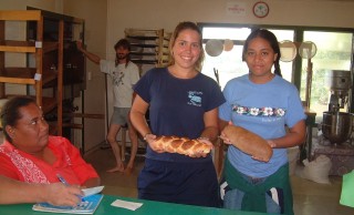 Amanda and Lena at the Lighthouse Cafe