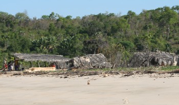 A typical Malagasy village. Mahajamba Bay, Madagascar