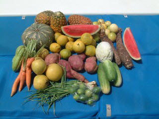 An example of one shopping day in the Caribbean (local markets had lots of fresh produce)