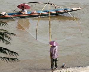 Fisherman on the Mekong River