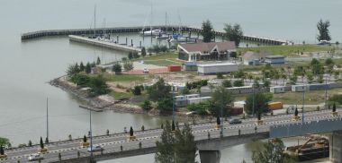 Melaka marina and bridge Malaysia