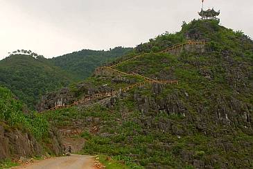 Our viewpoint above Meo Vac - lots of steps up