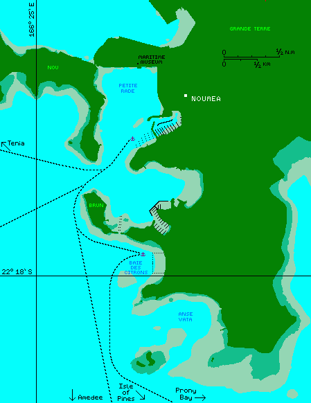 Our tracks in and around Noumea