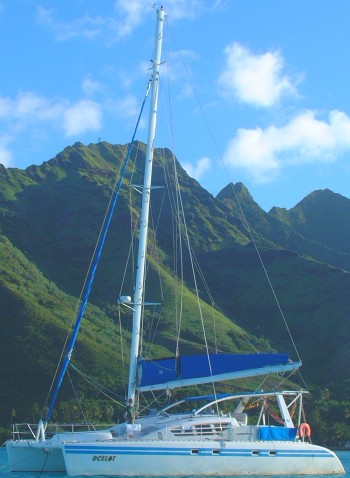 Ocelot at anchor in Moorea, French Polynesia