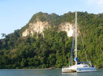 Ocelot anchored near Langkawi Island, Malaysia