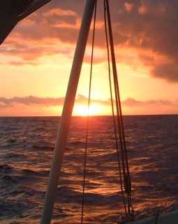 South Pacific sunrise in full glory