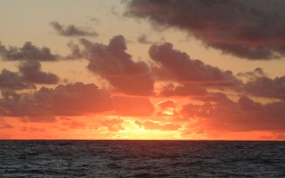 Sunrise on an ocean passage is always a thrill