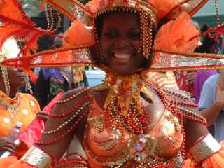 Leading each parade was somebody in a quite impressive costume