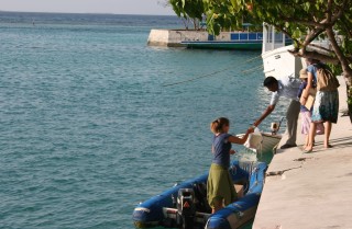 Mulla delivers provisions to the anchorage wall.