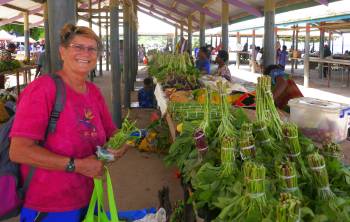 Soggy Paws Sherry, at Kavieng market