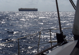 Only 1 ship passed near us, north of Madagascar