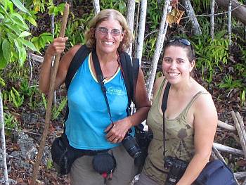 Hiking in the Raja Ampat forest, photoshooting birds