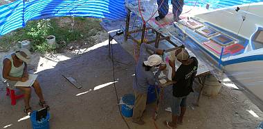 Sue tracking progress while Lek & Heru do ground support