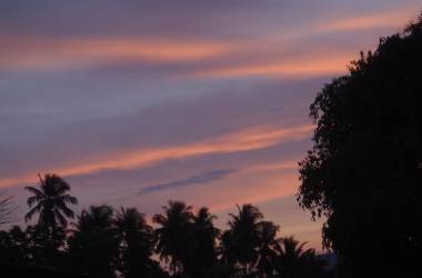 Sunrise from our apartment window