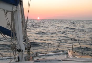 Sailing into the sunset in the Mozambique channel