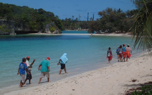 Kanak teens on Kanumera Beach, Isle of Pines