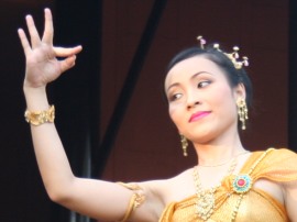 Graceful traditional Thai dancer