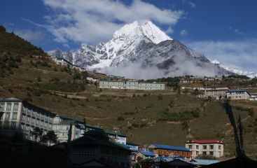 Thamserku, 21,700' or 6600m above Namche Bazaar