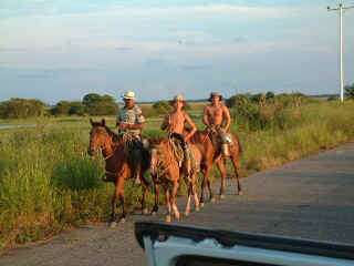 Llaneros riding from one range to another, Los Llanos