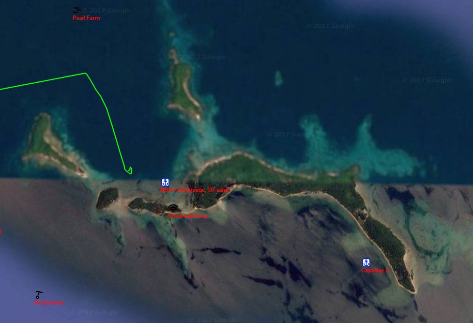 Double Island anchorage and approaches